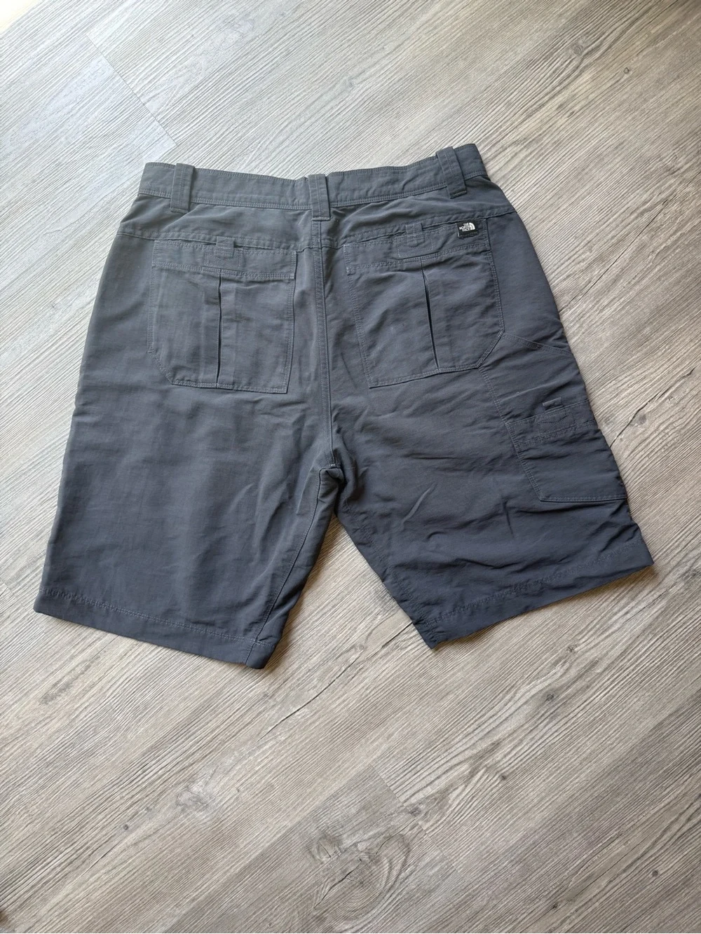 The North Face Hiking Shorts Mens 34 Grey Ripstop Cargo Trail Outdoor